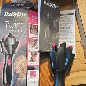 BaByliss NWT Twist Secret Hair Tool - Black and Pink Box A Little Beat Up